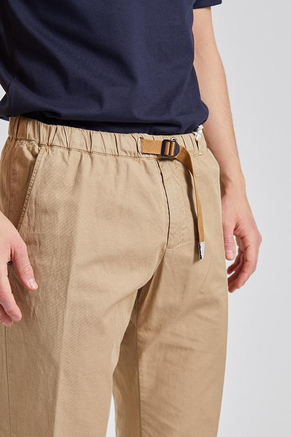 White Sand Greg Regular Fit Cotton Linen Khaki Brown-3